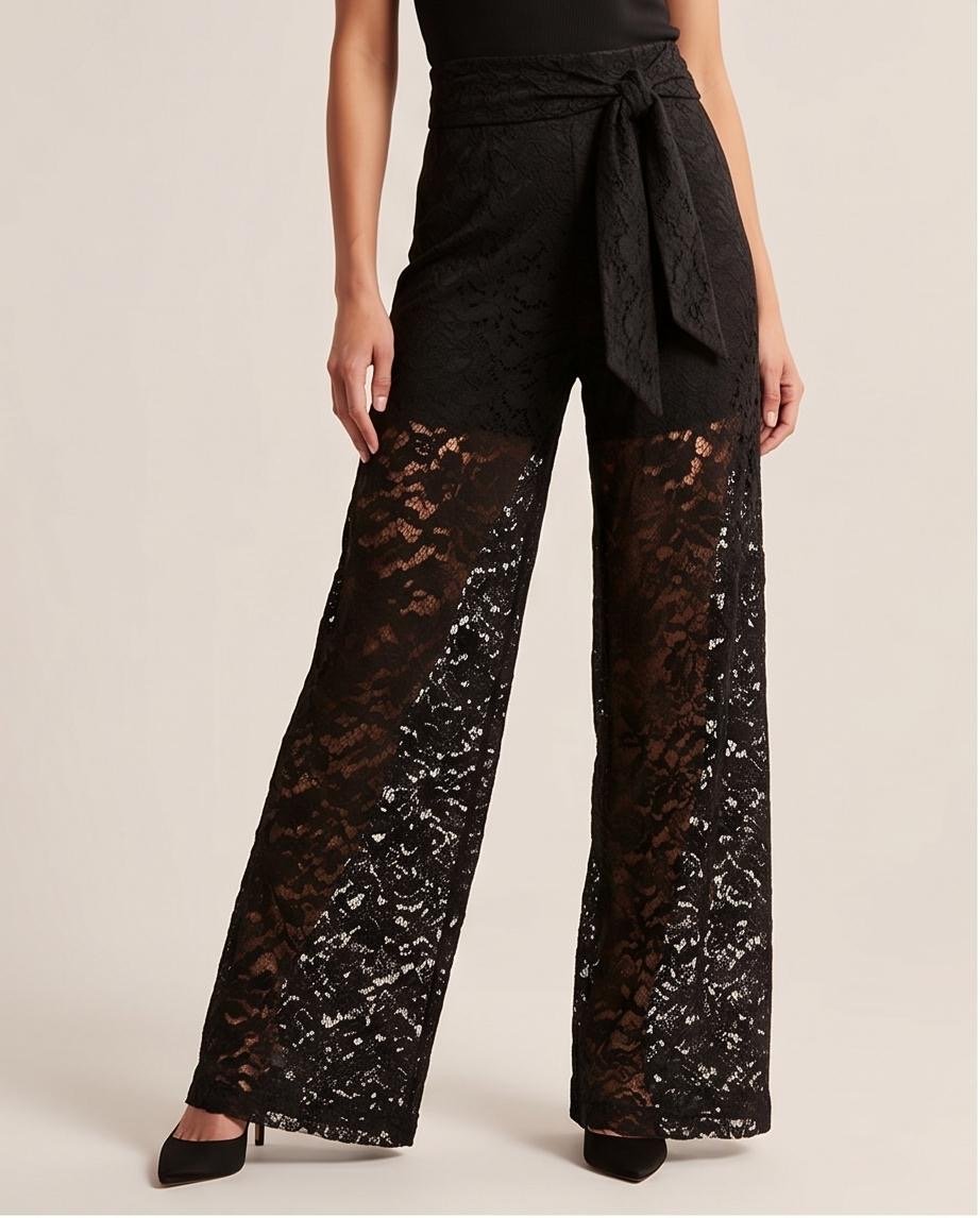 Pantalón encaje negro 