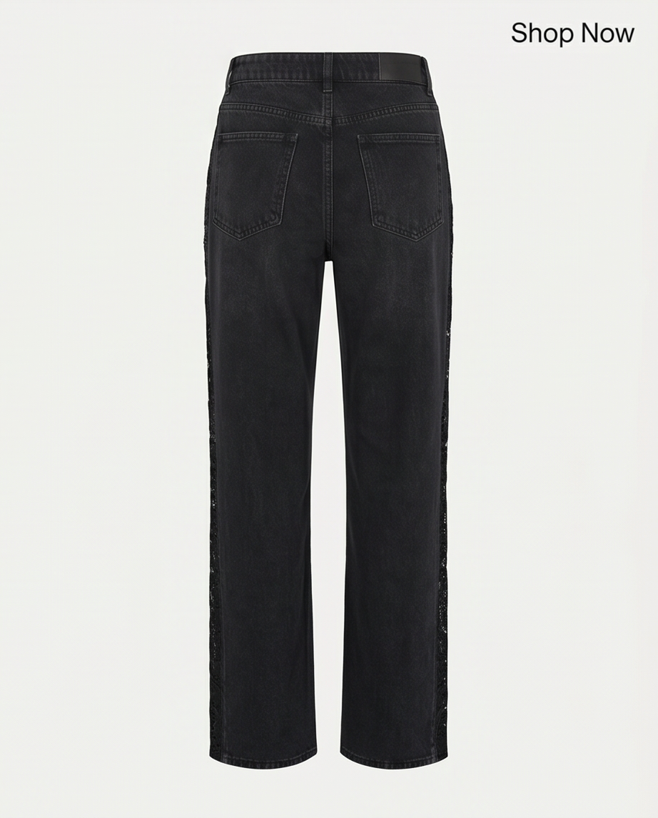 Pantalón encaje lateral 