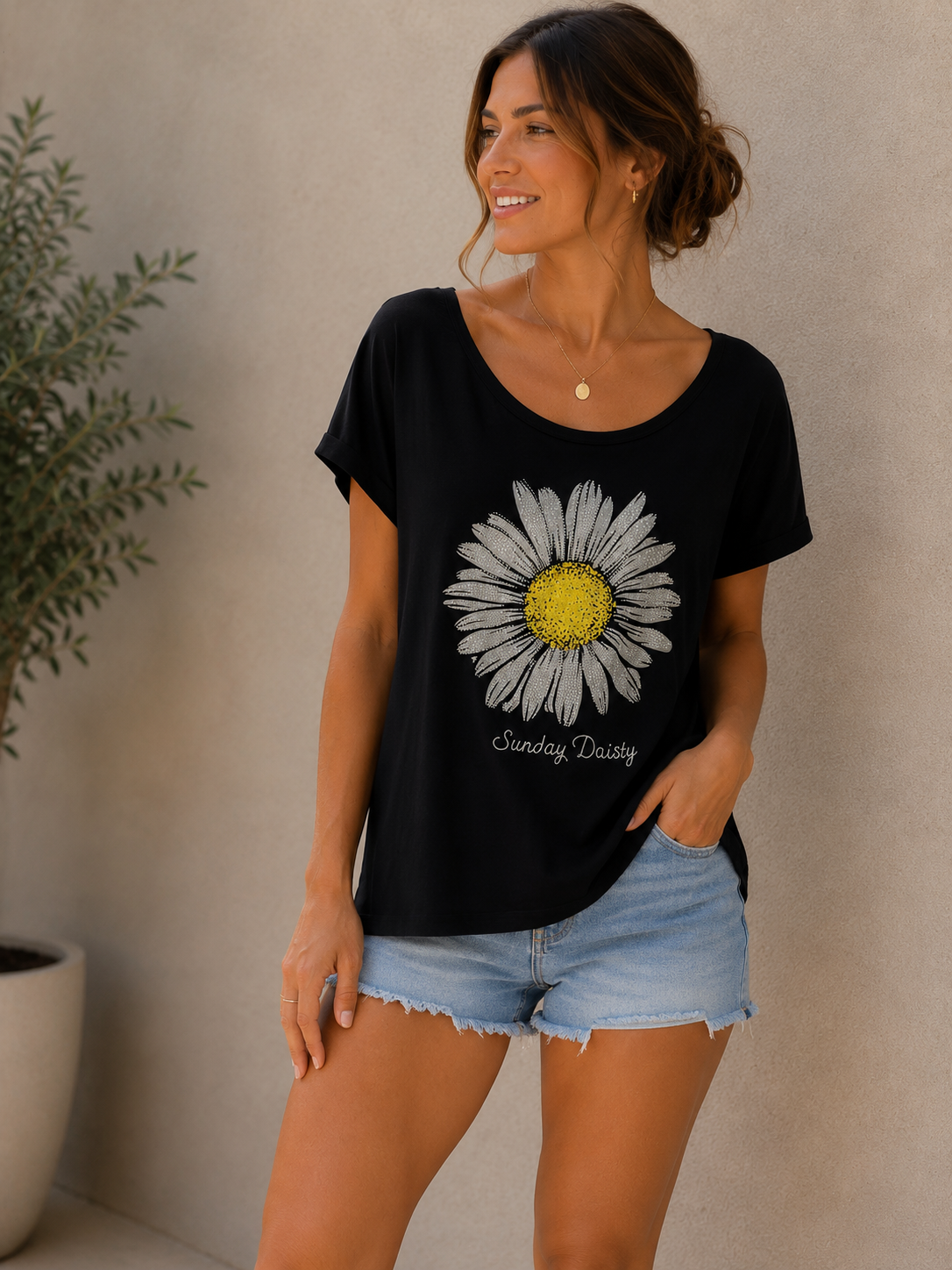 Camiseta flor 
